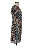 Blue Rain 100% Polyester Print Teal Casual Dress Size S - photo 4