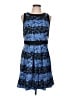 Elle Graphic Blue Cocktail Dress Size 12 - photo 1