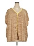 Muk Luks Brown Short Sleeve Blouse Size 5X - photo 1