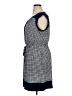 En Focus Studio Houndstooth Blue Casual Dress Size 14 - photo 5