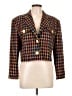Ann May 100% Silk Tweed Gold Silk Blazer Size 12 - photo 1