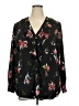 PREMISE 100% Polyester Floral Black Long Sleeve Blouse Size 2X - photo 1
