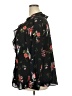 PREMISE 100% Polyester Floral Black Long Sleeve Blouse Size 2X - photo 5