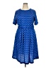 Anthony Richards 100% Polyester Polka Dots Blue Casual Dress Size 18 - photo 1