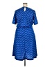 Anthony Richards 100% Polyester Polka Dots Blue Casual Dress Size 18 - photo 2