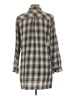 Forever 21 Plaid Gray 3/4 Sleeve Button-Down Shirt Size L - photo 2