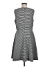 Elle Stripes Gray Casual Dress Size M - photo 2