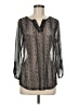 Chances R Gray Long Sleeve Blouse Size M - photo 1