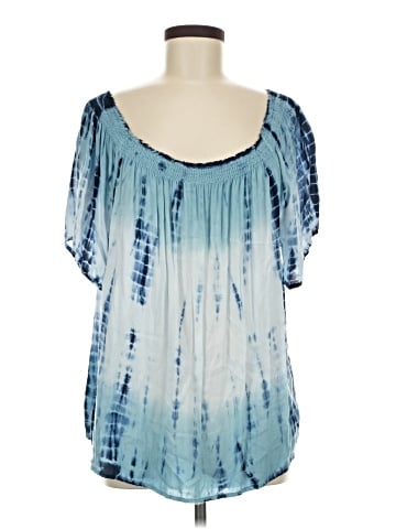 Earthbound Trading Co. Short Sleeve Blouse (view 1)