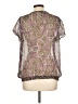 Jaclyn Smith 100% Polyester Purple Short Sleeve Blouse Size L - photo 2