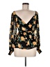 Venus 100% Polyester Black Long Sleeve Blouse Size 8 - photo 1