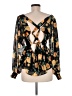 Venus 100% Polyester Black Long Sleeve Blouse Size 8 - photo 2