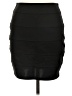 Popular Basics Solid Black Faux Leather Skirt Size L - photo 1