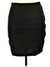 Popular Basics Solid Black Faux Leather Skirt Size L - photo 2