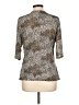 Jaclyn Smith Animal Print Silver 3/4 Sleeve Blouse Size L - photo 2