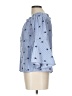 Always Indigo 100% Polyester Stars Blue 3/4 Sleeve Blouse Size L - photo 5