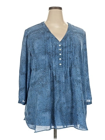 Rose + Olive 3/4 Sleeve Blouse (view 1)