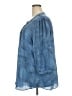Rose + Olive 100% Polyester Blue 3/4 Sleeve Blouse Size 3X - photo 5