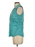 Tribal Teal Sleeveless Button-Down Shirt Size 4 - photo 5