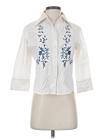 Fred David 3/4 Sleeve Button-Down Shirt (view 1)
