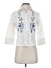 Fred David White 3/4 Sleeve Button-Down Shirt Size S - photo 1