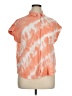 True Craft 100% Cotton Tie-dye Orange Short Sleeve Blouse Size XL - photo 1