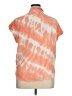True Craft 100% Cotton Tie-dye Orange Short Sleeve Blouse Size XL - photo 2