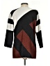 Travelers by Chico's 100% Polyester Color Block Brown Cardigan Size Sm (0) - photo 2