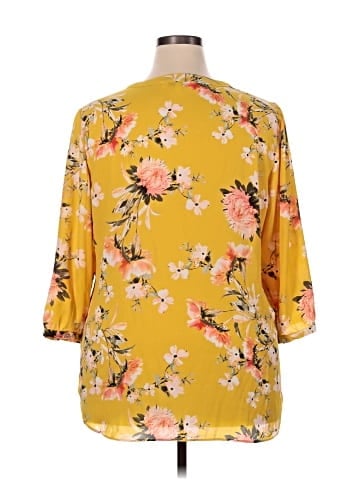 Rose + Olive 3/4 Sleeve Blouse (view 2)