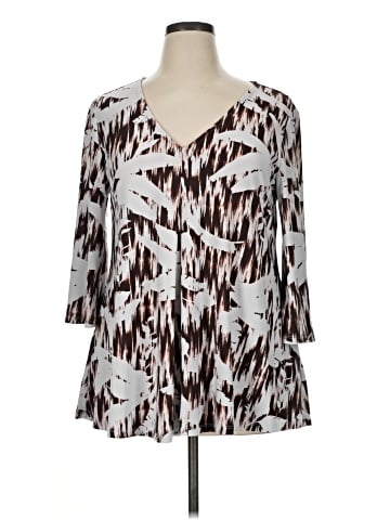 Attitudes by Renee 3/4 Sleeve Blouse (view 1)