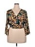 ASOS 100% Polyester Gold Long Sleeve Blouse Size 20 - photo 1