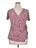 Gilli Burgundy Short Sleeve Blouse Size XL - photo 1