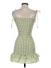 Mable Checkered-gingham Green Cocktail Dress Size S - photo 2