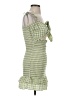 Mable Checkered-gingham Green Cocktail Dress Size S - photo 4