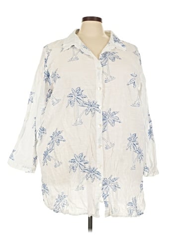 Blue Island 3/4 Sleeve Button-Down Shirt (view 1)
