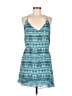 Sofia by Vix 100% Polyester Print Teal Casual Dress Size L - photo 1