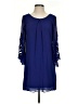 A. Byer 100% Polyester Solid Blue Casual Dress Size S - photo 1