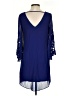 A. Byer 100% Polyester Solid Blue Casual Dress Size S - photo 2