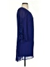 A. Byer 100% Polyester Solid Blue Casual Dress Size S - photo 4