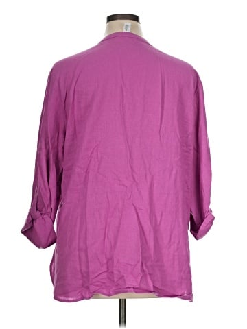 Nine West 3/4 Sleeve Button-Down Shirt (view 2)