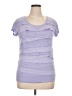 DKNYC Purple Short Sleeve Top Size XL - photo 1