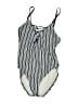 Nautica Stripes Ivory One Piece Swimsuit Size L - photo 1