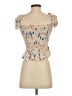 BCBGeneration Tan Short Sleeve Blouse Size XS - photo 2