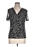 Tribal Black Short Sleeve Blouse Size L - photo 1