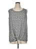 Adrianna Papell Silver Sleeveless Blouse Size 1X - photo 1
