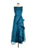 JS Collections 100% Polyester Solid Teal Cocktail Dress Size 14 - photo 1