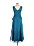 JS Collections 100% Polyester Solid Teal Cocktail Dress Size 14 - photo 2