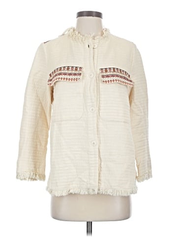 Zara TRF 3/4 Sleeve Button-Down Shirt (view 1)