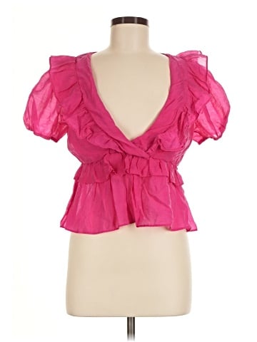 Line & Dot Short Sleeve Blouse (view 1)