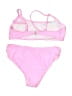 Shein Solid Pink Two Piece Swimsuit Size 12 - 13 - photo 2